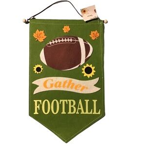 NWT Football Themed Hanging Felt Banners “Gather Football “